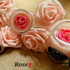 Bougie d'âme our - Bougie Rose